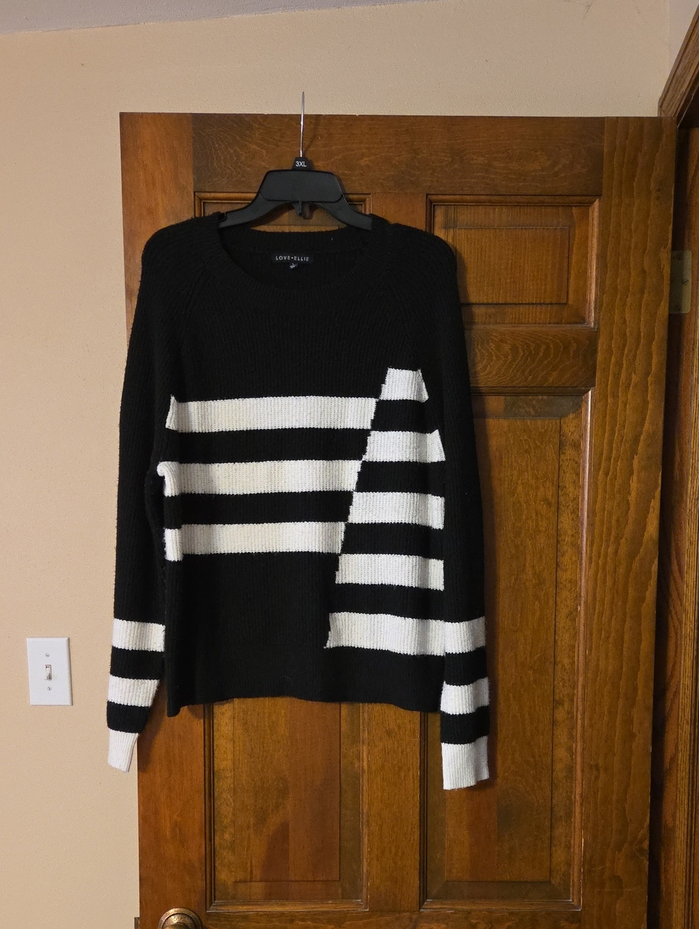 Black & White Striped Knit Sweater